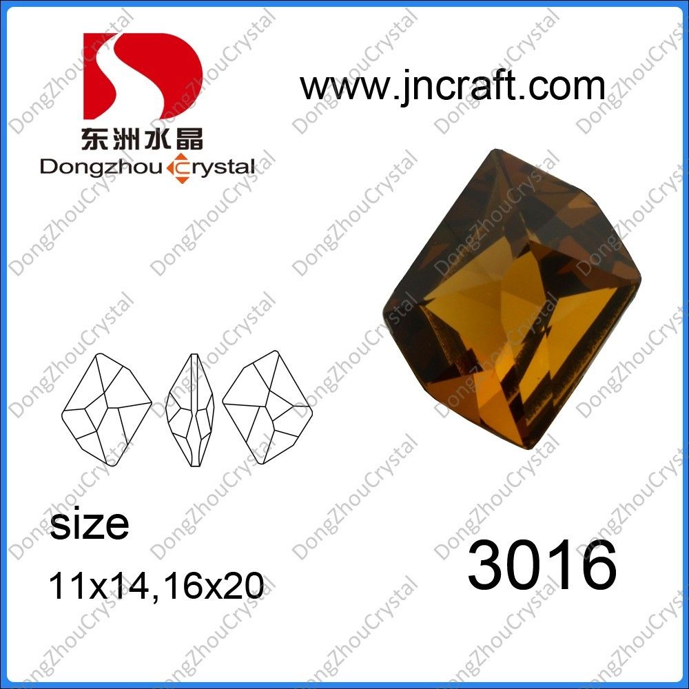 Dz-3016 Foiled Backing Garment Rhinestone with Metal Setting