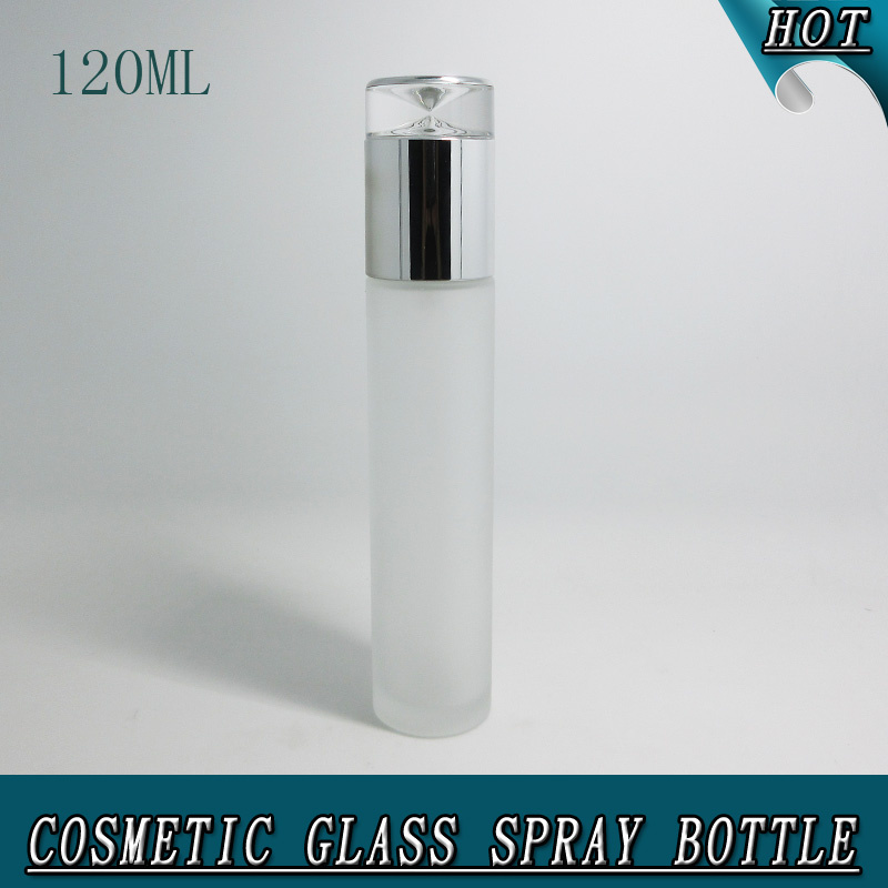120ml Empty Frost Airless Glass Cosmetic Lotion Pump Bottle