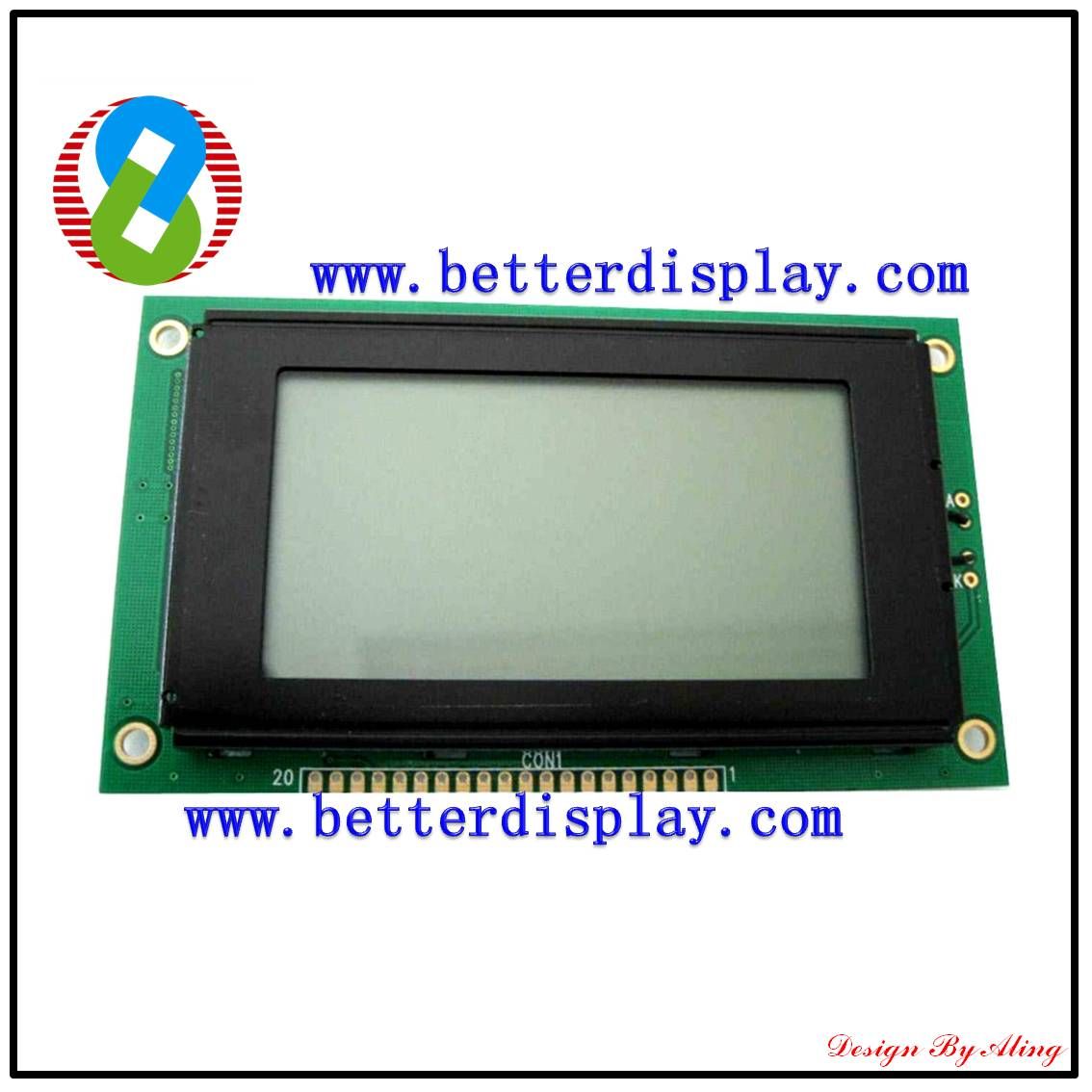 Al LCD Tn Characters Grey Backgroud Display Customized LCD Module