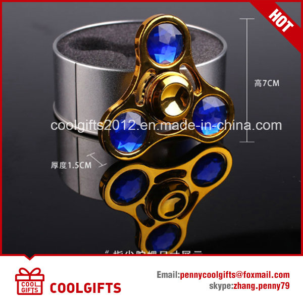 New Design Colorful Crystal Metal Fidget Spinner Hand Spinning Spinner