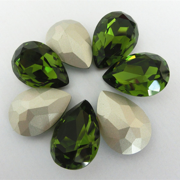 Crystal Pearshaped Point Stone Fittings (DZ-3003)