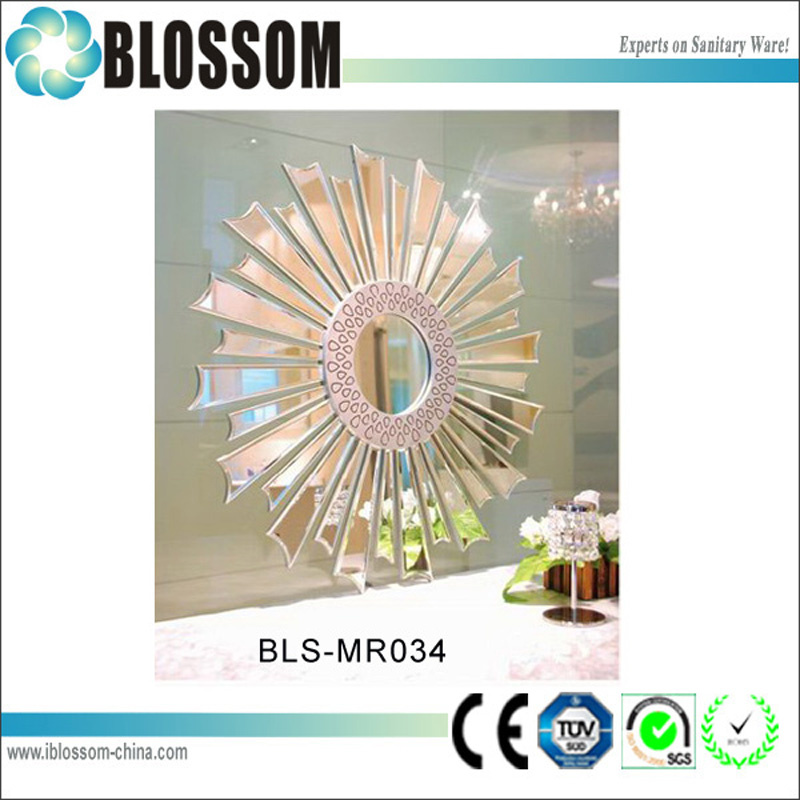 Luxury Hotel Decor Sun Shaped Decorated Wall Mirror
