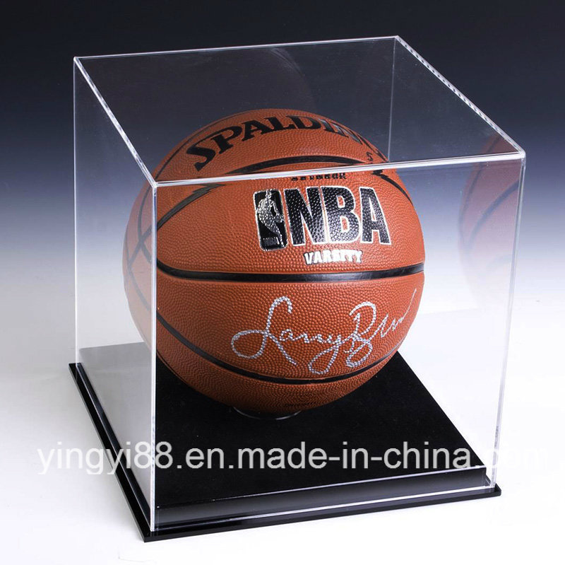Clear Acrylic Baseball Display Case with Black Base