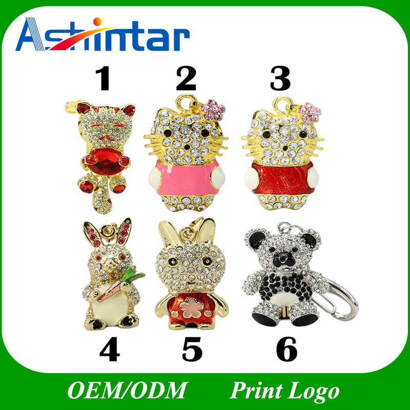 Cartoon Teddy Pendrive USB Flash Memory Jewelry USB Flash Drive