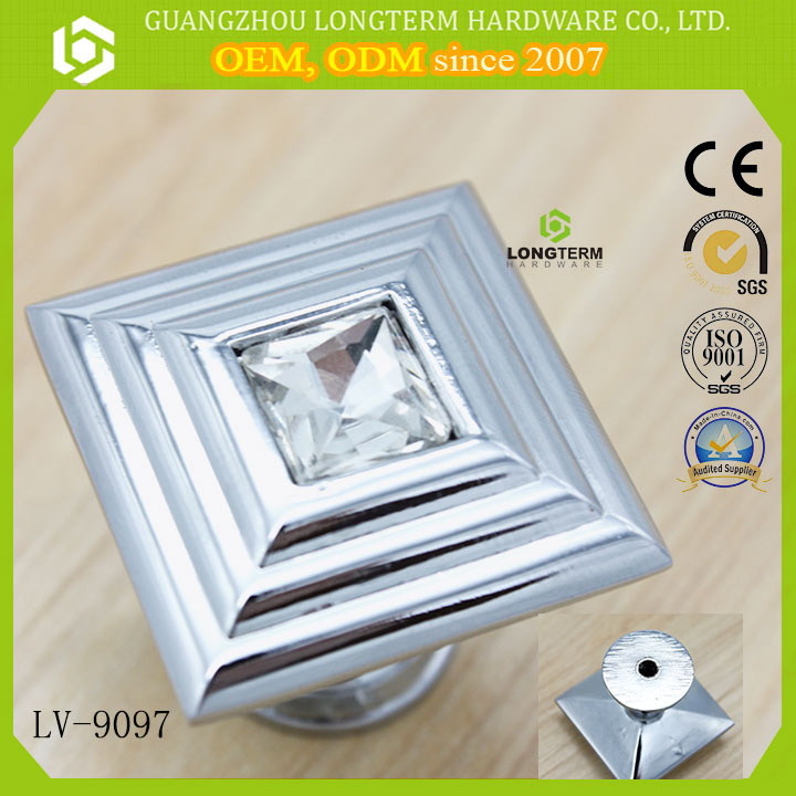 Zinc Alloy Crystal Furniture Cabinet Drawer Knob