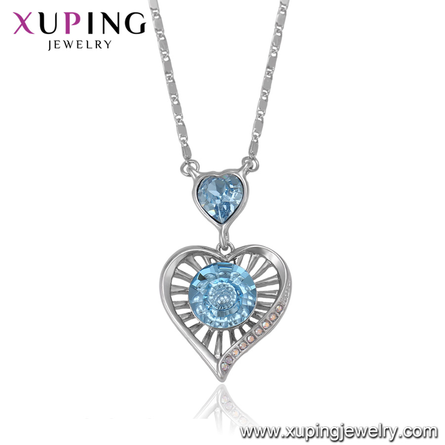 Necklace-00502 Xuping Heart Shape Gold Plated Crystals From Swarovski Personal Designs Necklace Jewelry