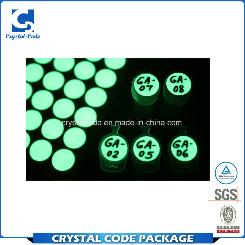 Die Cut Printed Glow in Dark Fluorescent Sticker Label