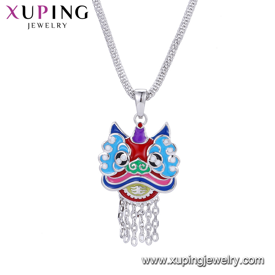 Necklace-00558 Fashion Silver Color Rhodium Plating Women Pearl Neckalce