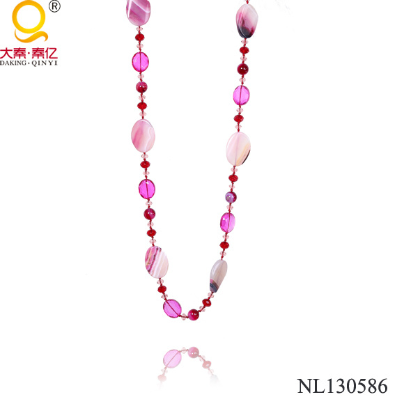 2014 Hot Crystal and Agate Necklace