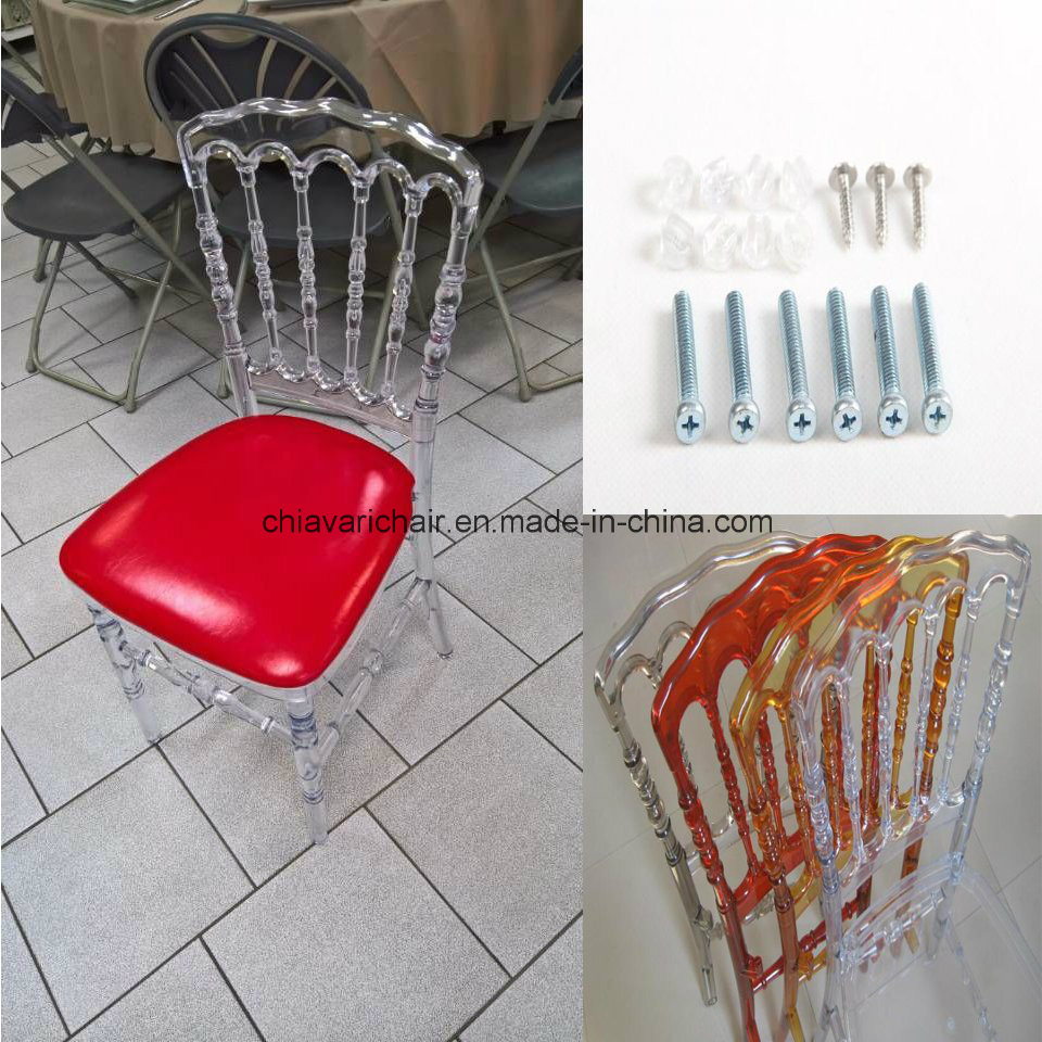 Strong Modern Hotel furniture Clear Polycarbonate Resin Napoleon Chairs
