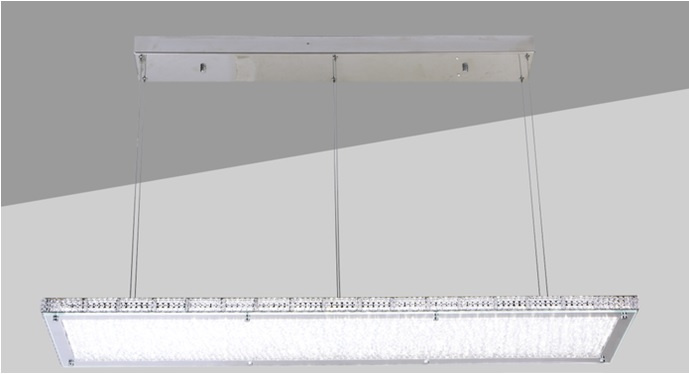 Modern 36W LED Chrome and Crystal Pendant Lamp (LED-15118)