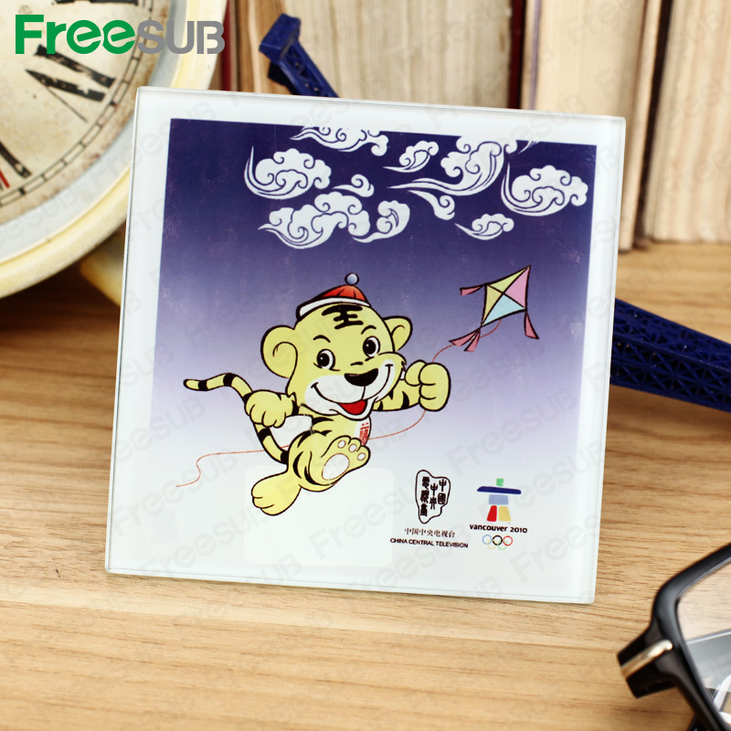 Yiwu Freesub Factory Supply Sublimation Blanks Coasters Blank Glass Coaster