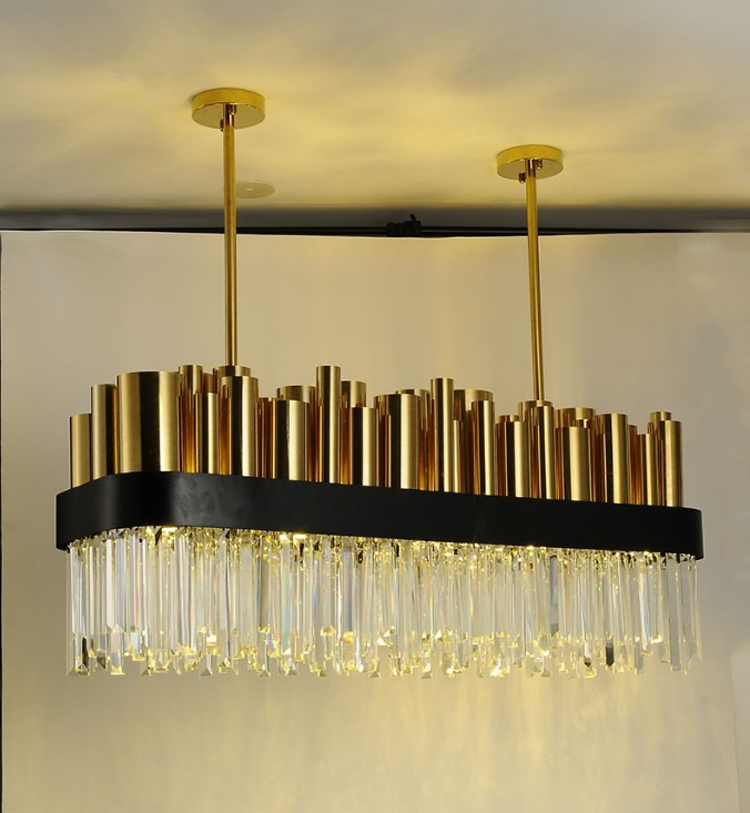 Modern LED Metal Crystal Big Lighting Chandelier for Hotel