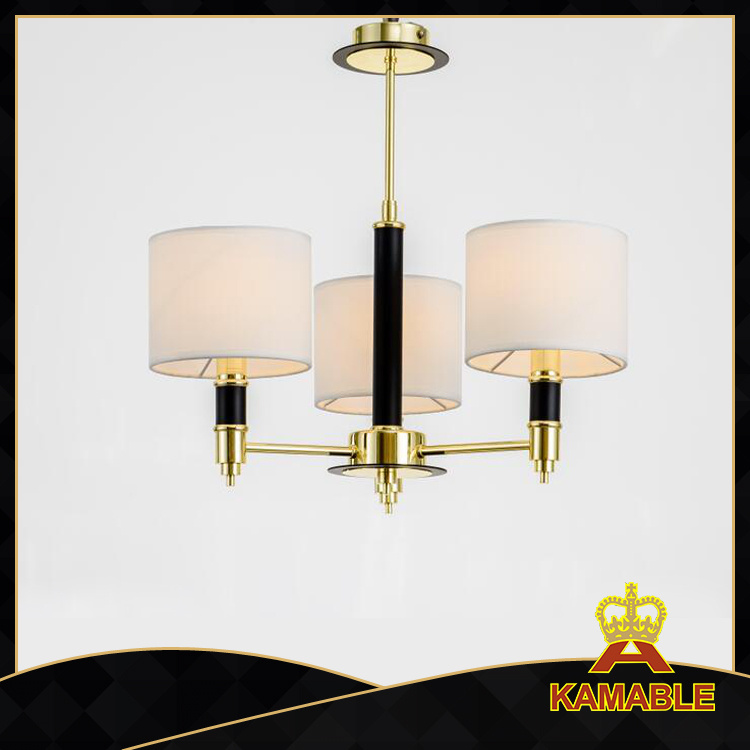 Elegant Weaving Fabrics Lampshade Decorative Chandelier (GD18206P-L3)