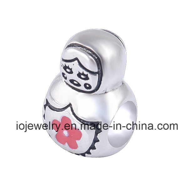 925 Sterling Silver Fashion Women Snowman Bead