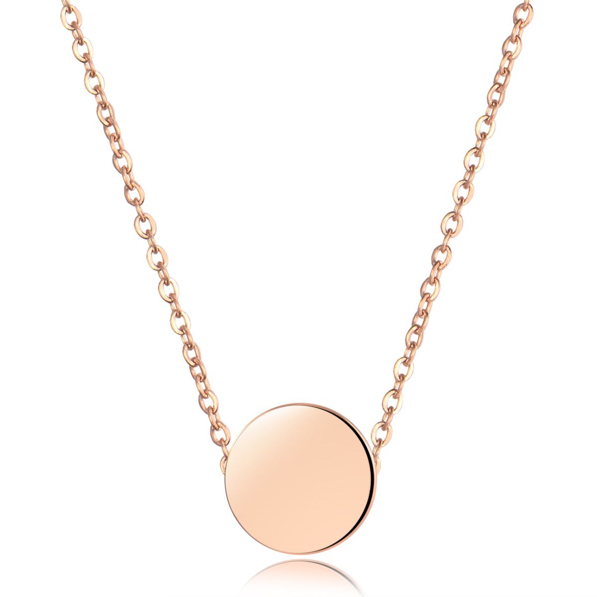 Stainless Steel Jewelry Fashion Couples Gold Letter Pendant Necklace