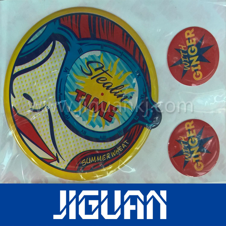 UV Resistant Clear 3D Round Dome Epoxy Stickers