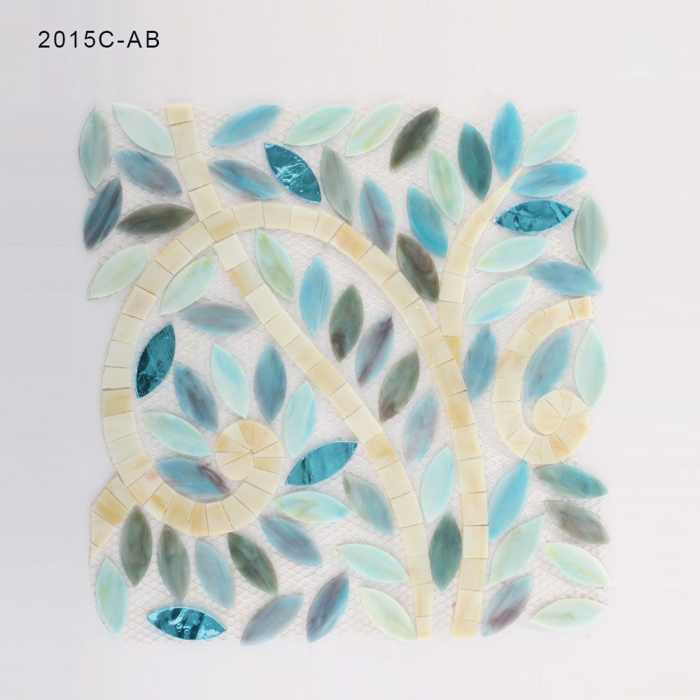 Tree Shape Decorative Glass Mosaic Tile for Bathroom Wall