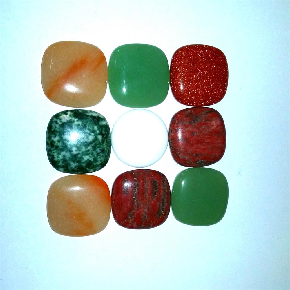 Semi Precious Stone Fashion Square Cabochon Setting Stone Jewelry