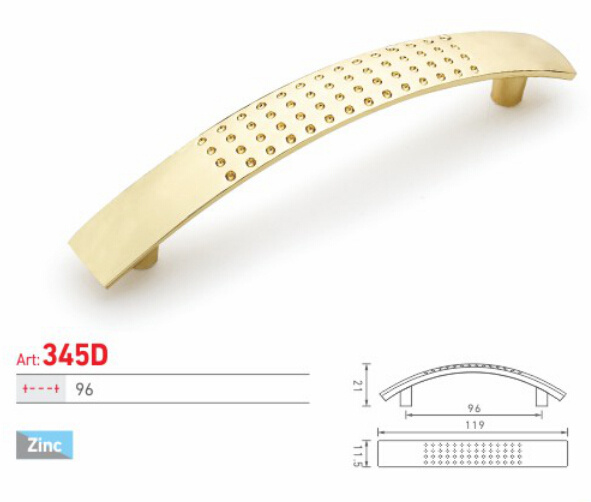 Modern Simple Design Zinc Alloy Pb Finish Cabinet Handle (345D)