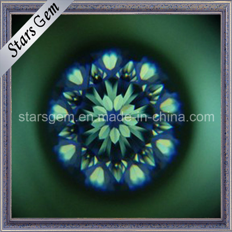 High Quality Cutting 9hearts1folwer Zirconia Stone