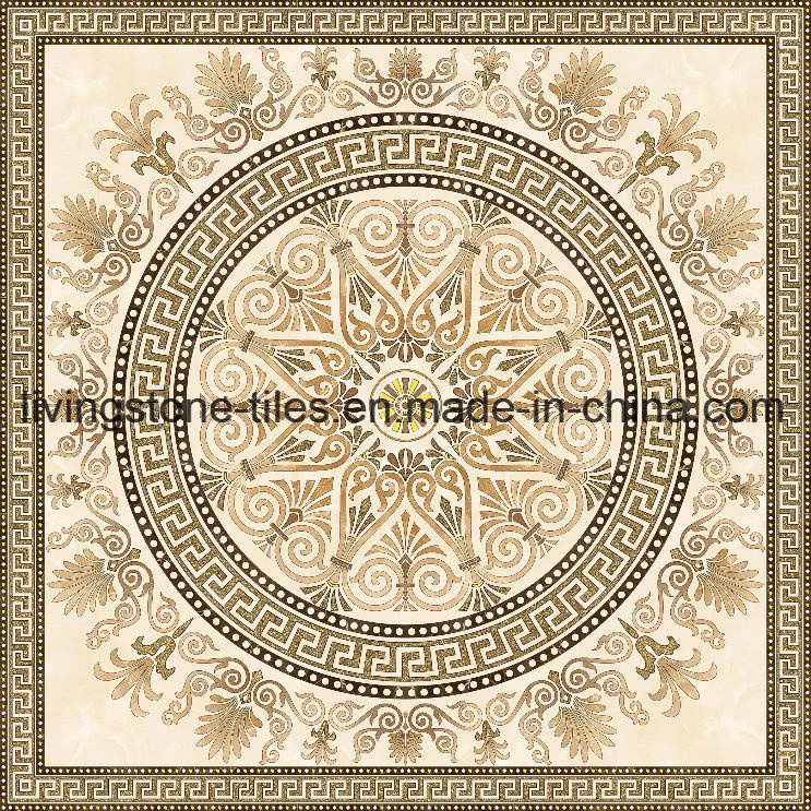1200*1200 Golden Color Carpet Design Puzzle Floor Tile