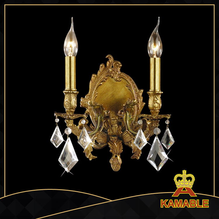 Brass with Crystal Decoration Wall Lamp (MB0800-2)