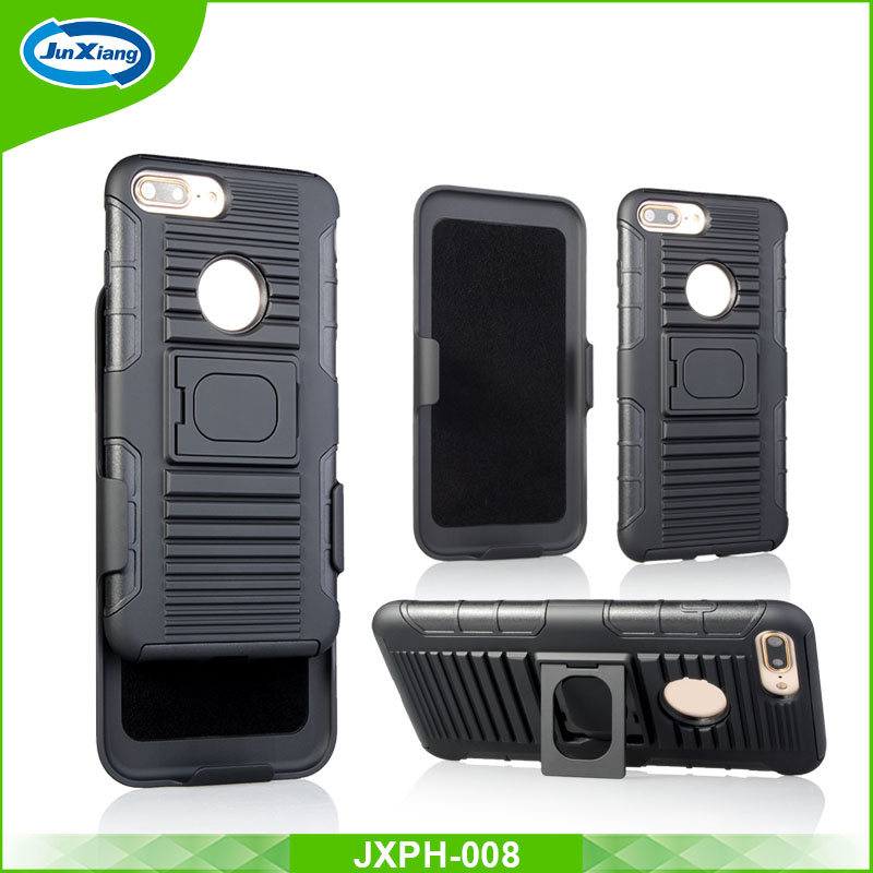 New Stylish Robot Holster Belt Clip Combo Case for Apple iPhone 7 Kickstand 3 in 1 Cell Phone Accessories