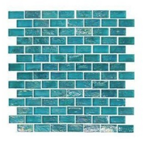 China Supplier Crystal Glass Mosaic Floor Light Blue