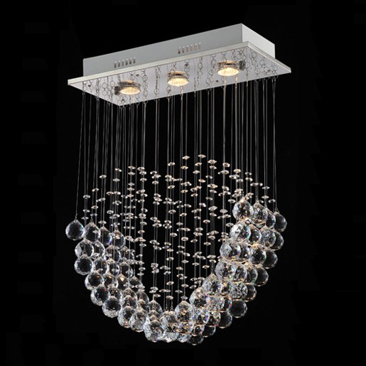Heart Shape Decoration Crystal Chandelier Ceiling Light (GD-8006-3)
