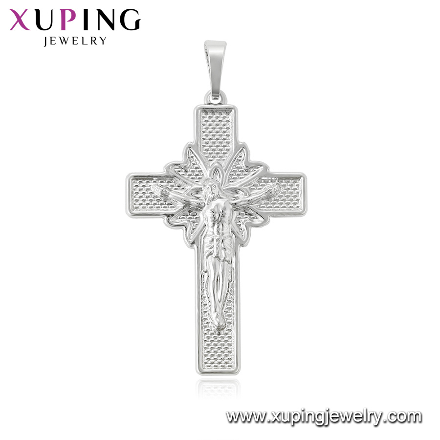 33779 Xuping Elegant Rhodium Imitation CZ Zircon Seashell Pearl Jewelry Pendant