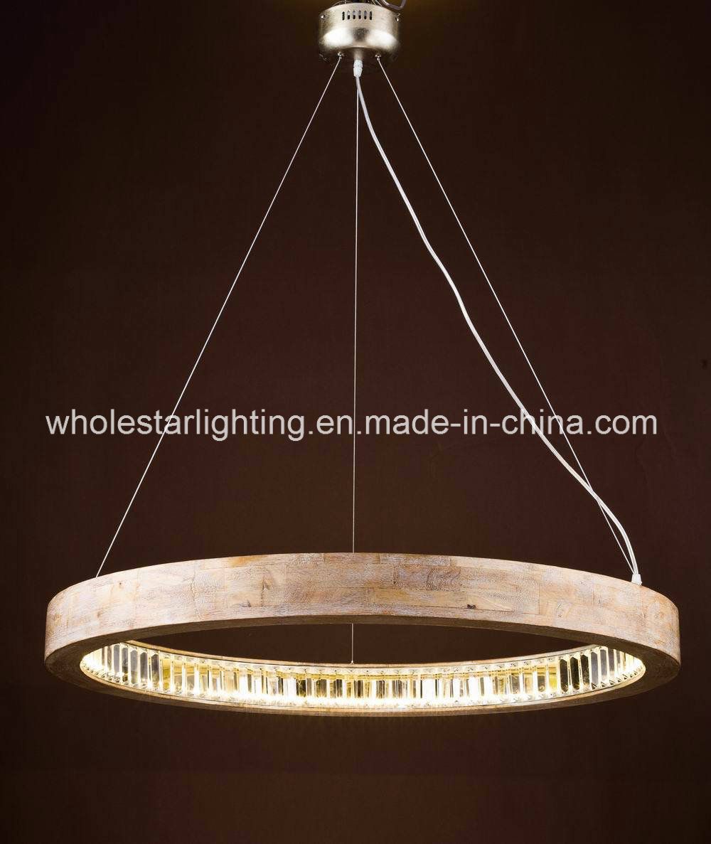 Wood Chandelier with LED Inside (WHG-9091)