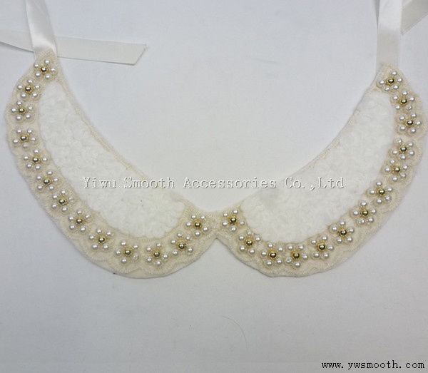 Fashion Pearls Collars Clothes Appliques Beads Choker Women Dress Accessories