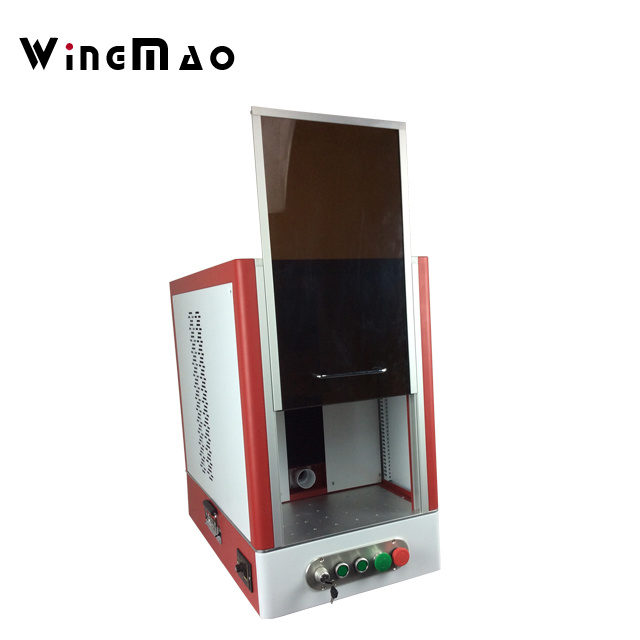 Fiber Laser Marking Machine Hardware Metal Parts Metal Jewelry Laser Marking Printing Machine with Safety Cover