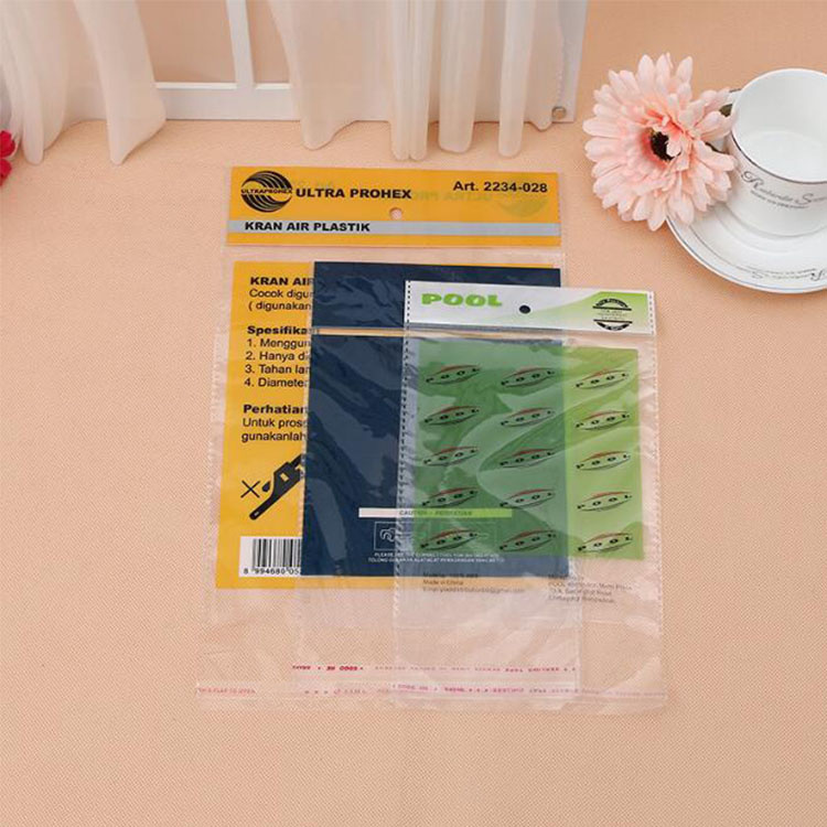 Custom Size and Design OPP Beautiful Hand Bag/Adhesive OPP Header Bags/OPP Self-Adhesive Bag