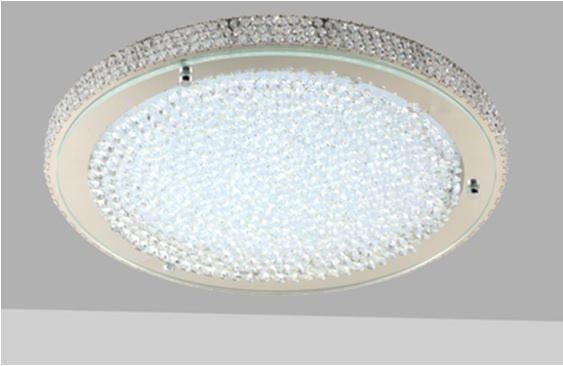 Modern 18W LED Chrome and Crystal Ceiling Lamp (LED-15111)