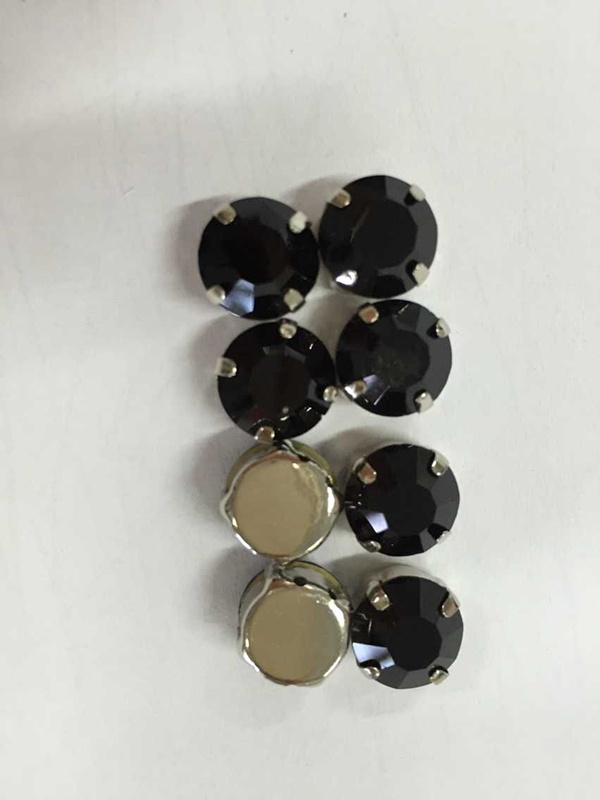 Glass Round Pointed Rhinestone with Claw