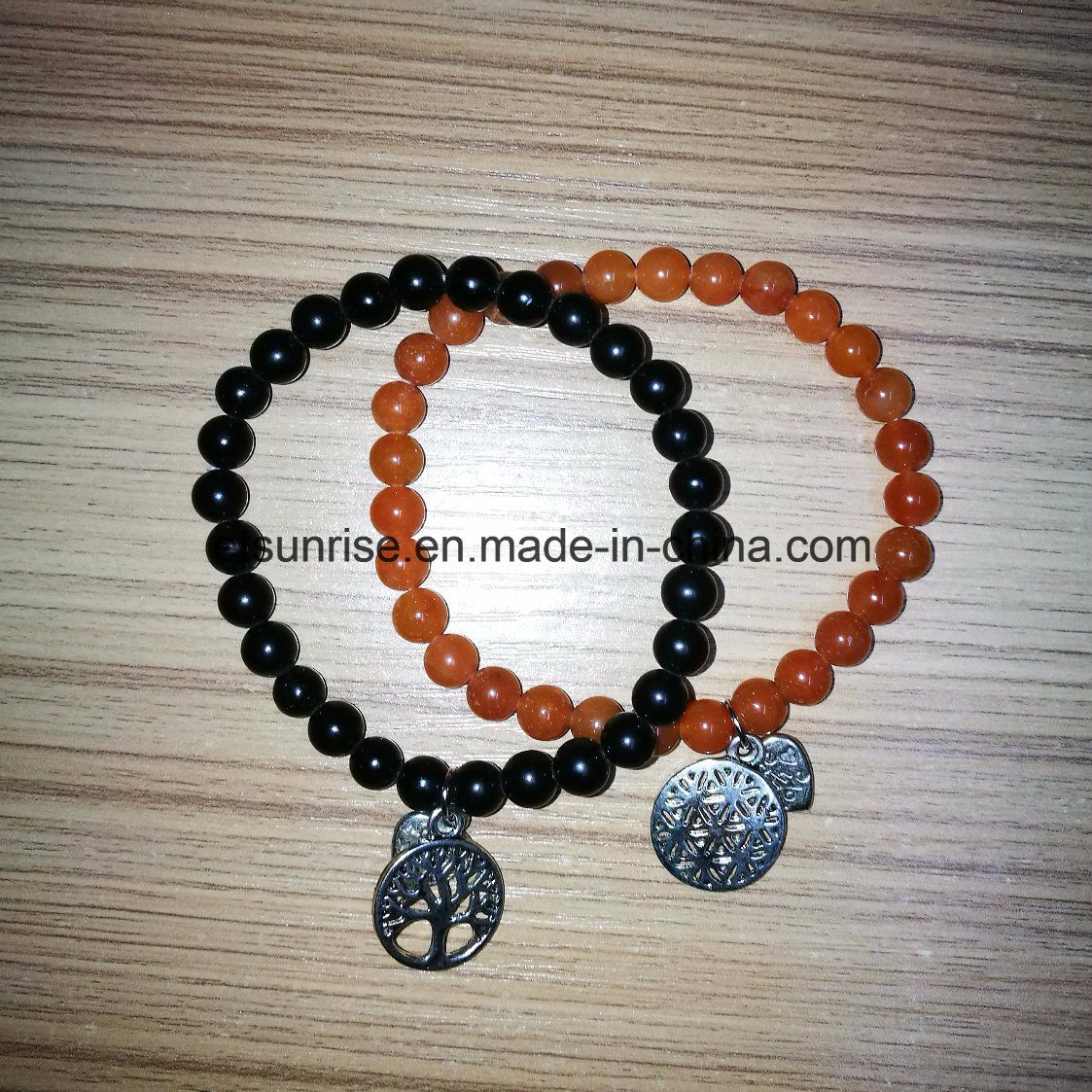 Semi Precious Stone Fashion Crystal Carnelian Aventurine Beaded Bracelet Jewelry