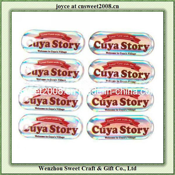 Oval Epoxy Label Laser Stickers