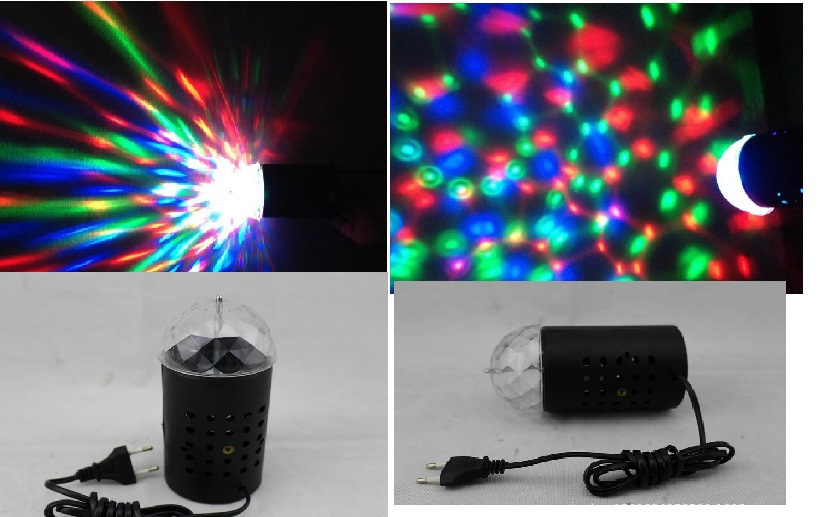 DJ Majic Ball Stage Light Disc Light 3W LED RGB Light Crystal Magic Ball Laser Stage Lighting for Party