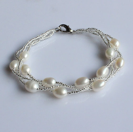 Fashion Freshwater Pearl Jewelry Bracelet (EB1532-1)