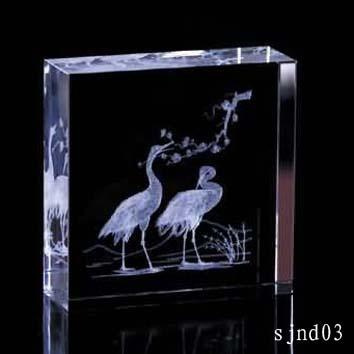 Crystal 3D Laser Engraving
