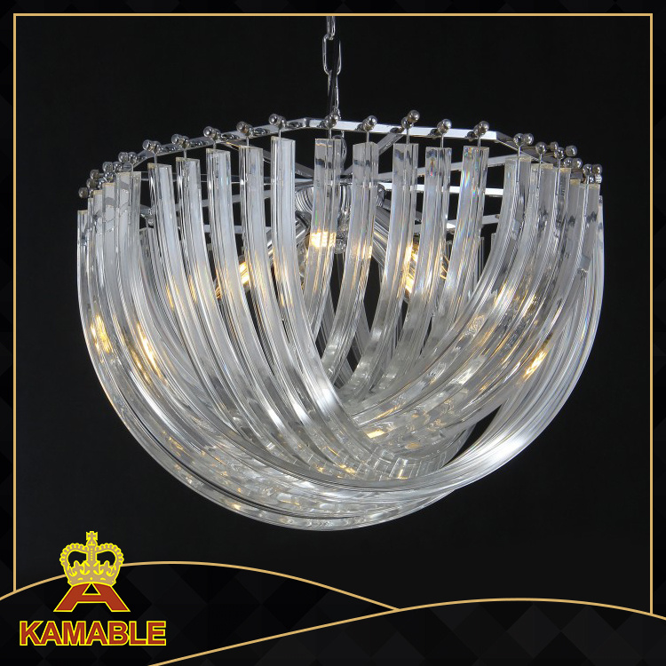 Modern Crystal Living Room Decorative Chandelier (KR0116P-5R)