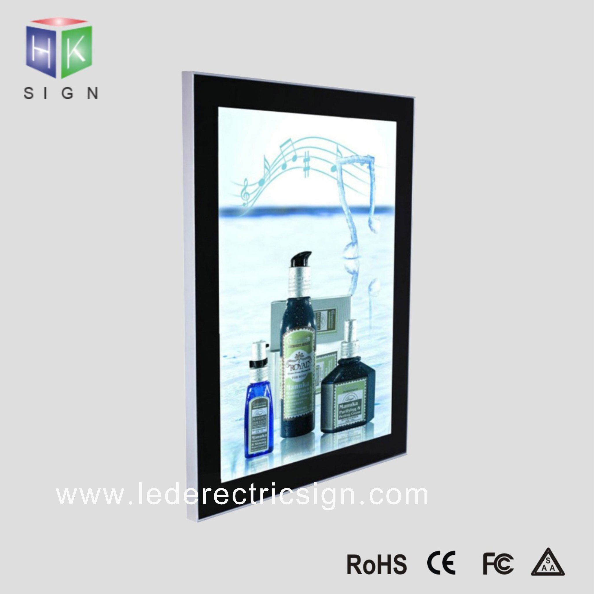 Magnetic Picture Frame Advertising Display LED Light Box with Aluminum