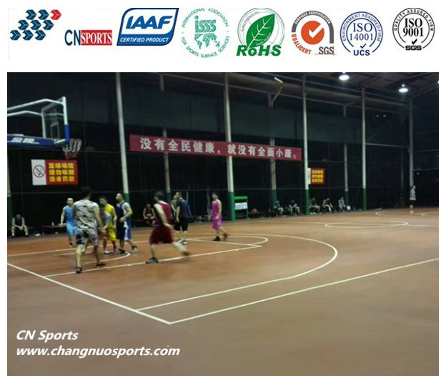 Wood Grain Look PU Coating for Founctional Basketball Court Floor