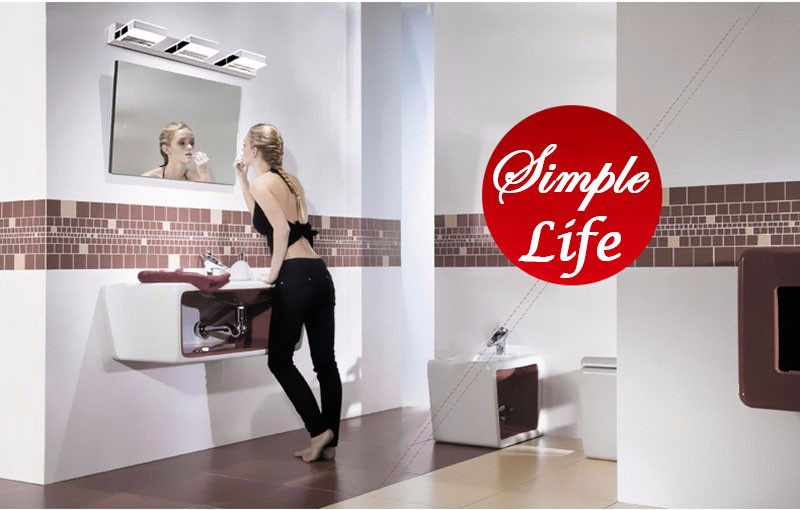 12W 95-265V 3000-4500K LED Bathroom Mirror Front Wall Lamp