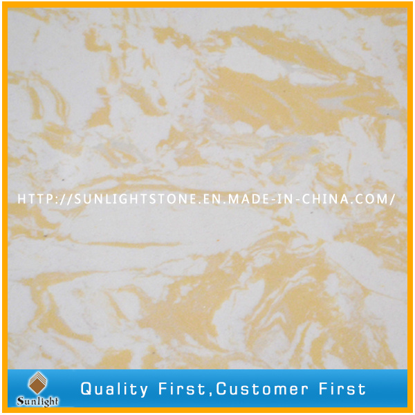 Yellow Artificia Quartz for Countertops and Worktops