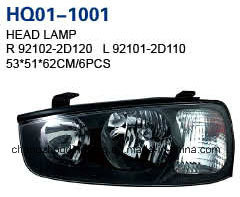 Head Lamp Assembly Fits Hyundai Avante Elantra 2002-2003#OEM 92102-2D120/92101-2D110