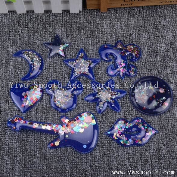 Design Moon 3D Patch Crystal Beads Motif Applique for Clothing