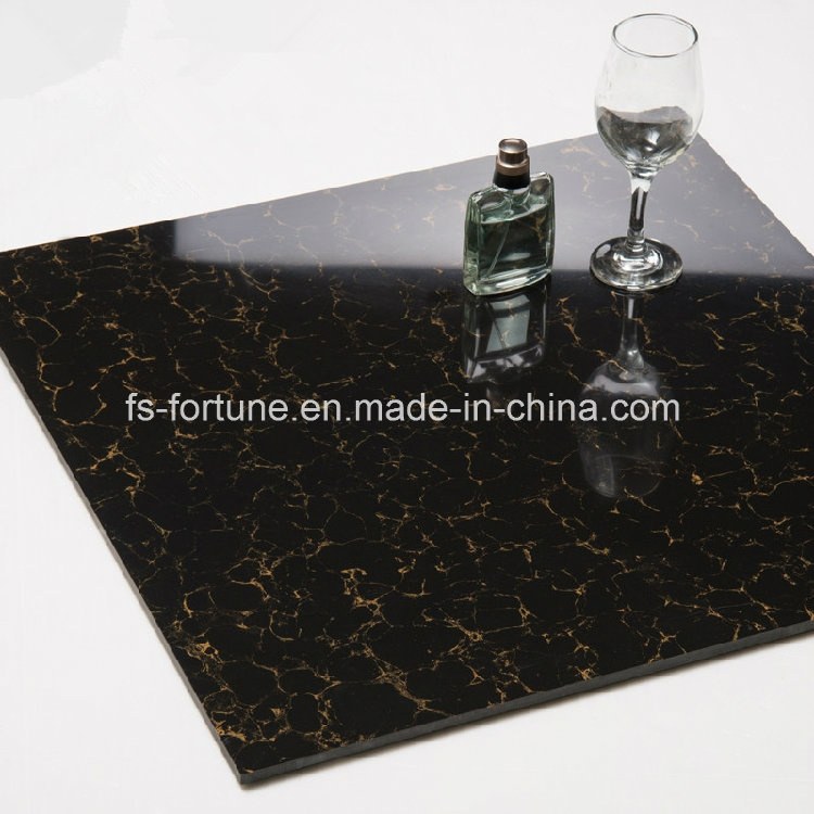 Black Color Bulatti Double Loading Building Material Polished Porcelain Floor Tiles